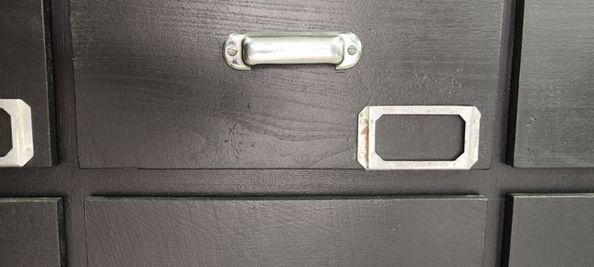 Loom cabinet with drawers top raw solid oak