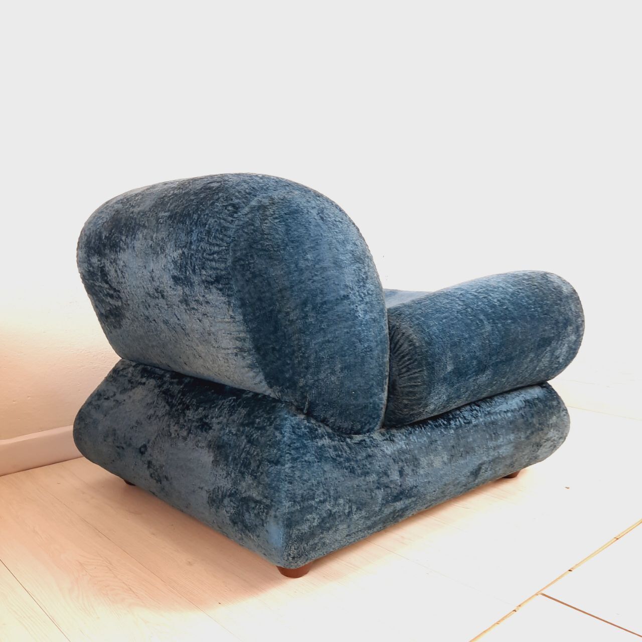 Pair of armchair - vintage - 1960s / 70s - petrol blue color.