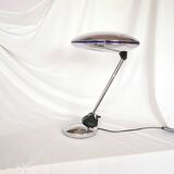 Adjustable chrome metal UFO lamp, space age, UFO, Aluminor, France, 1980.