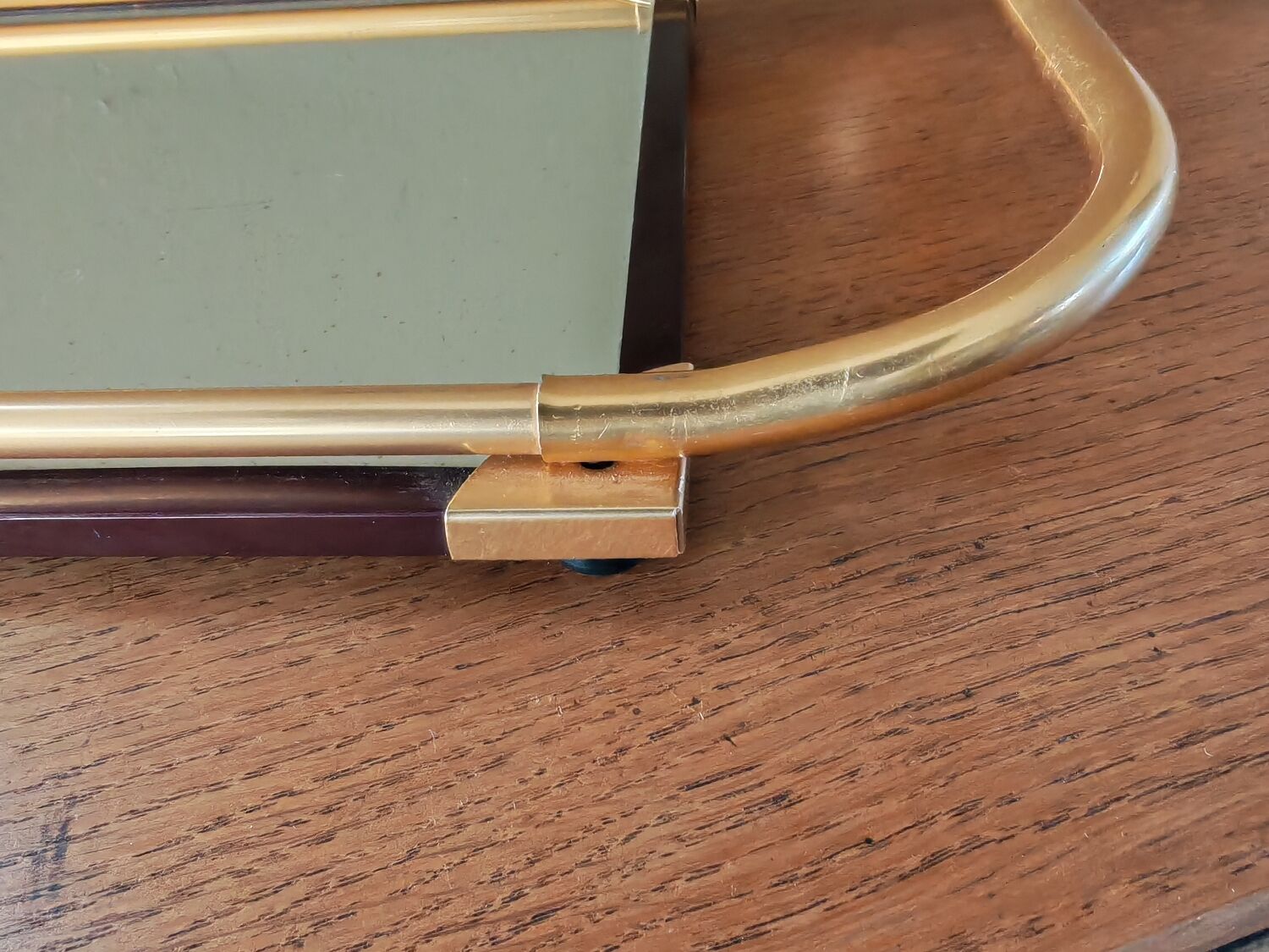Metal and mirror vintage plateau