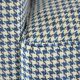 Blue houndstooth square armchairs