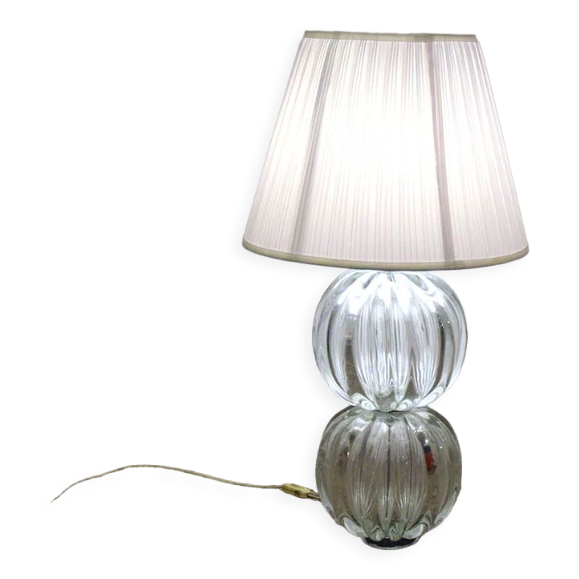 Lampe de table en verre soufflé de Murano, années 1970