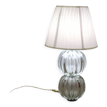 Lampe de table en verre soufflé de Murano, années 1970