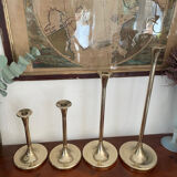 Set de 4 bougeoirs en Laiton de Villeroy & Boch  45 à 21cm