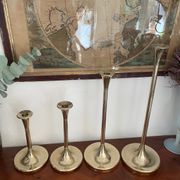 Set of 4 brass candle holders from Villeroy & Boch 45 to 21cm