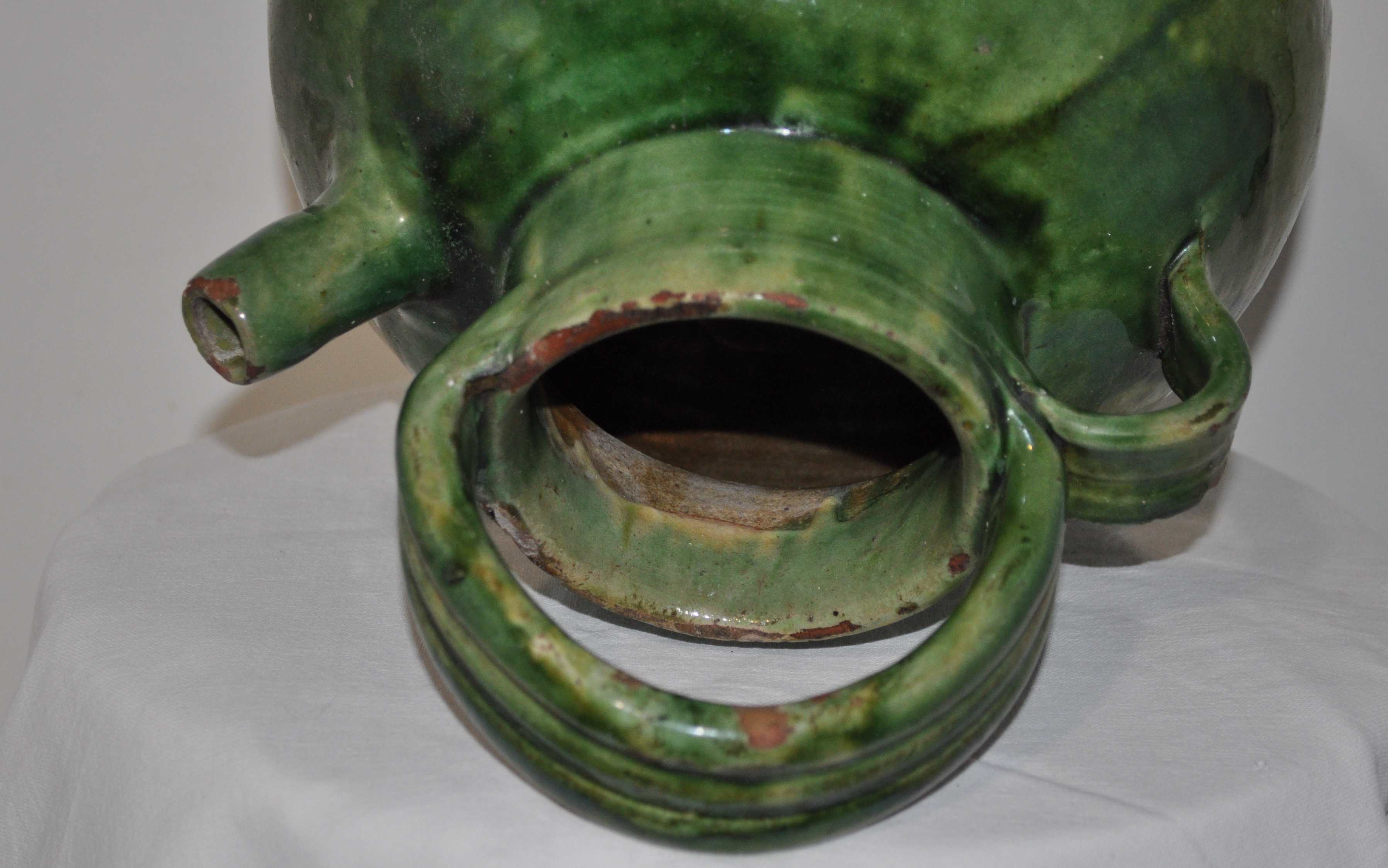 Jug in glazed old water pitcher southern france chevrette