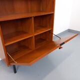 Vintage Scandinavian modernist style teak storage bookcase