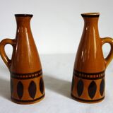 2 Longchamp glazed ceramic pitchers from the 70s