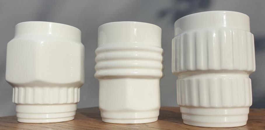 Set 3 porcelain mugs by Seletti and Diesel Industry