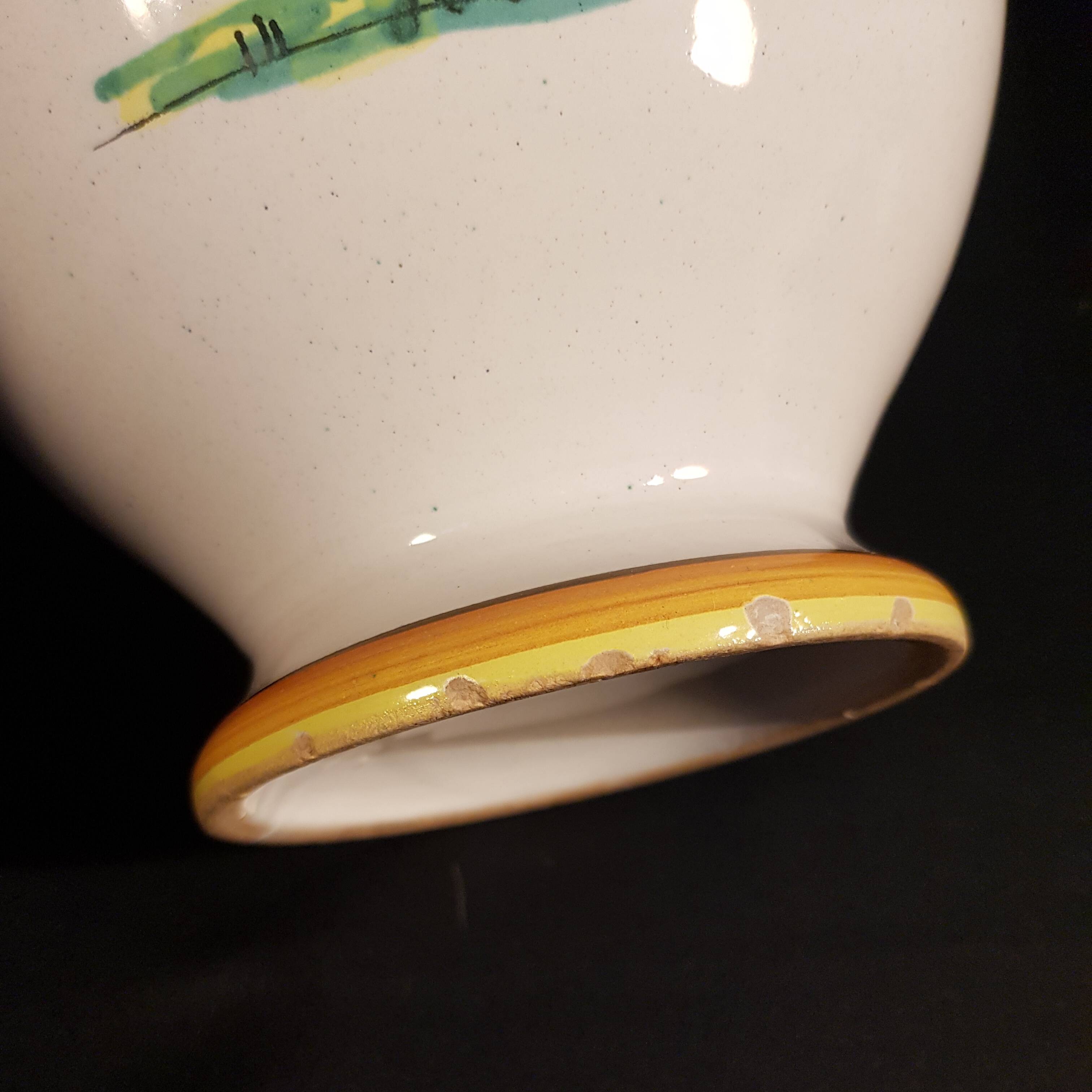 Italian earthenware vase