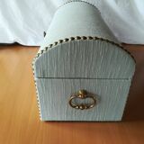 Vintage wood and fabric box