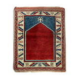 Vintage Afghan kazak  Rug ,Feiner Handgeknüpfter Orientteppich Afghan Kazak Teppich, 110X87 cm