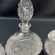 Bohemian crystal perfume bottle toiletry set with diamond-cut tips