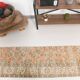 Tapis de couloir vintage à motifs floraux orange 2x9 55x267 cm SK 18049