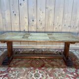 Table basse monastère en chêne parqueté