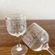 2 antique white wine glasses in crystal frieze engraved XIXth