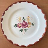6 assiettes plates anciennes en faïence de Longchamp