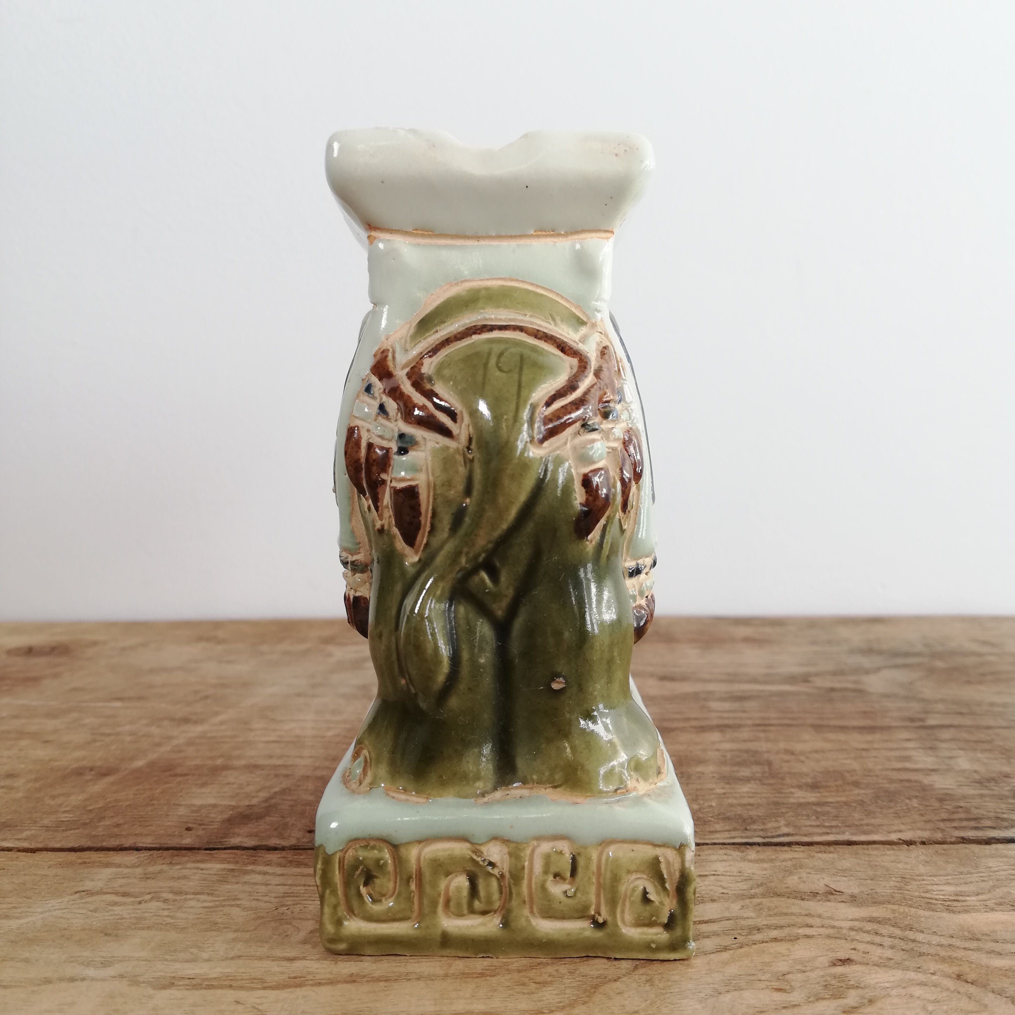 Ceramic elephant, green
