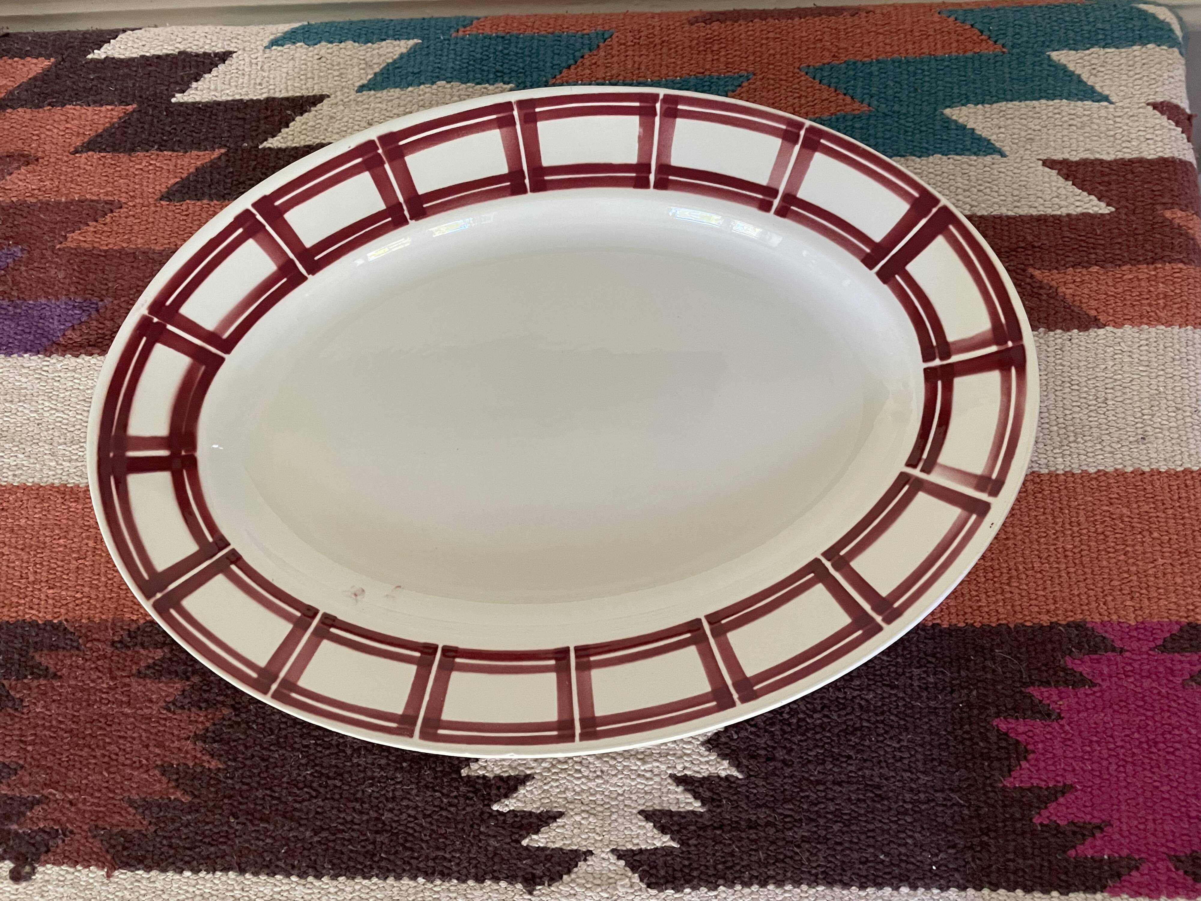 Badonviller ironstone oval dish