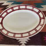 Plat ovale terre de fer Badonviller