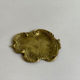 Empty art nouveau brass pocket