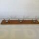 Wooden wall coat rack 3 hooks