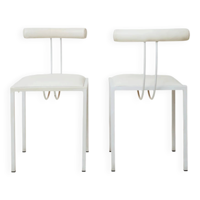 Paire de chaises post moderne, Artelano, 1980s