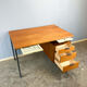 Bureau par Herbert Hirche pour Holzäpfel, teck avec acier tubulaire, années 1960.