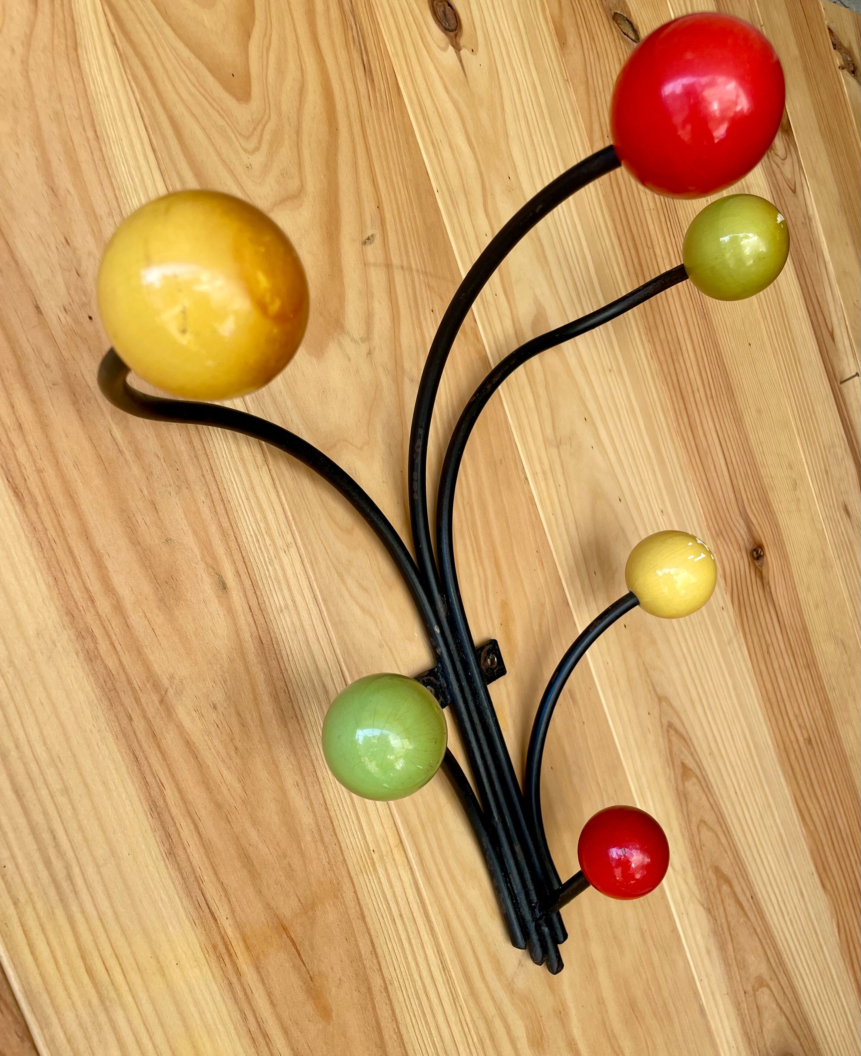 Coat rack wooden balls
