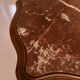 High wood and vintage marble console