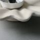 Ceramic and opaline shell lamp, 70s-80s
