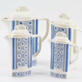 Set of 4 old teapots