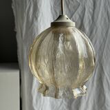 Suspension vintage en verre soufflé