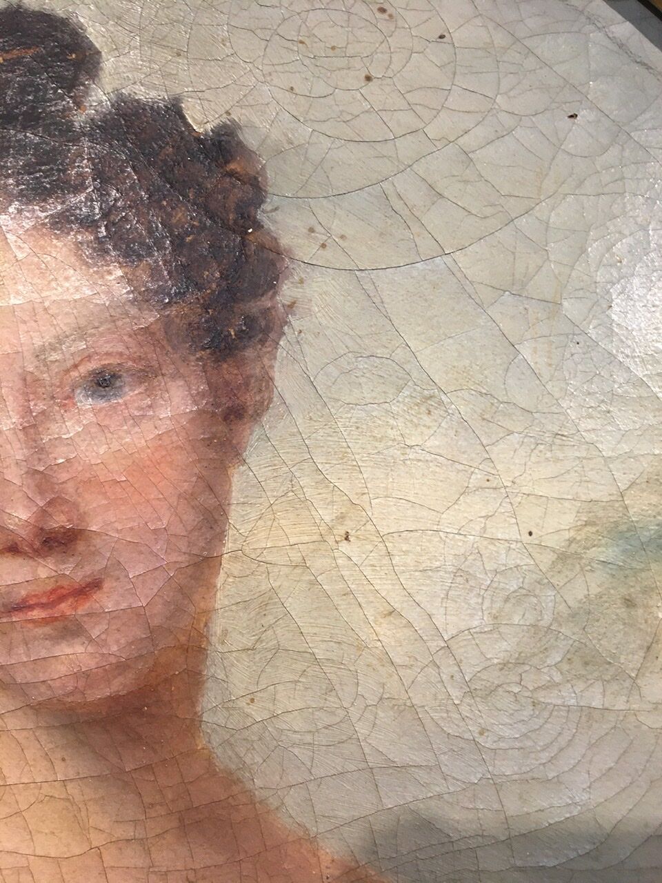 Portrait of woman in white dress, 19th century