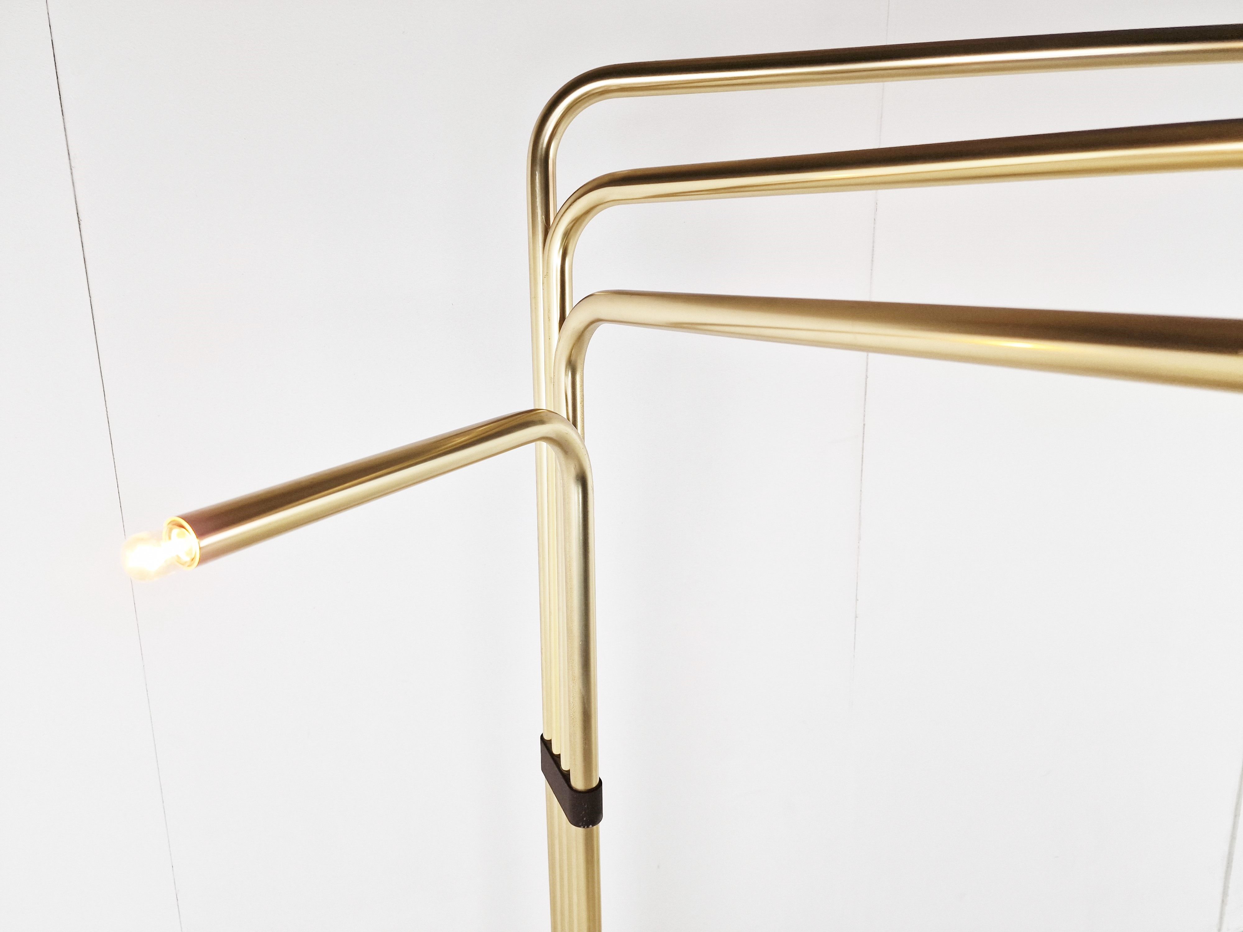 Adjustable floor lamps by Goffredo Reggiani in Brass, Italy, 1970