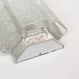 Pair of 'ice glass' wall lamps by Doria Leuchten
