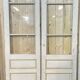 Double glazed interior door in fir from the early 20th century - 2m44 x 1m48