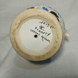 old hand-decorated pitcher in Clamecy porcelain, signed and numbered