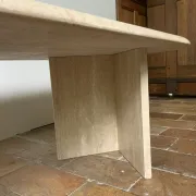 Travertine coffee table
