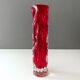 Rock crystal glass vase, Ingrid Glas Germany, 70's