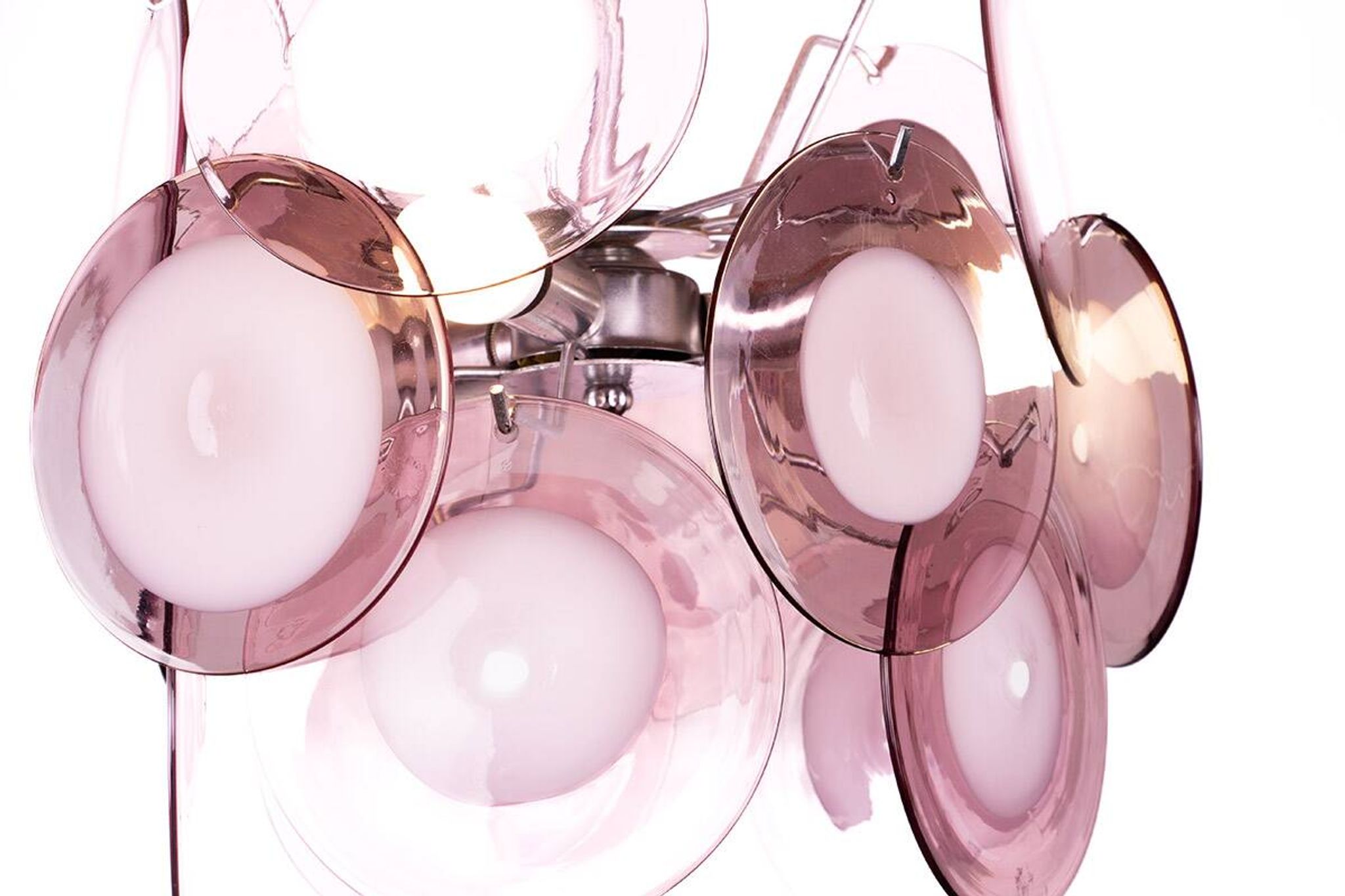 "Space Age" chandelier in Murano glass by Gino Vistosi 1970.