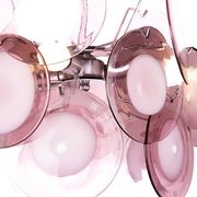 "Space Age" chandelier in Murano glass by Gino Vistosi 1970.