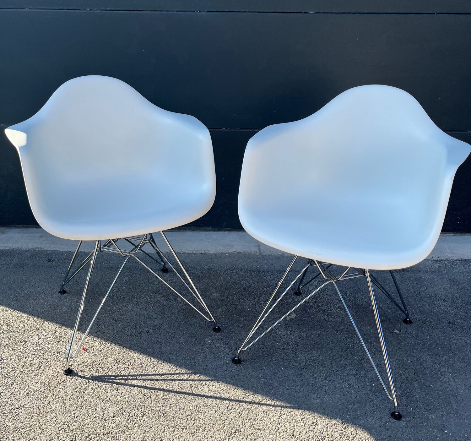 Pair of DAR Plastic Armchairs by Charles & Ray Eames for Vitra