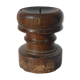 Candle holder round wood old teak patina of origin India
