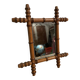 Miroir faux bambou années 40