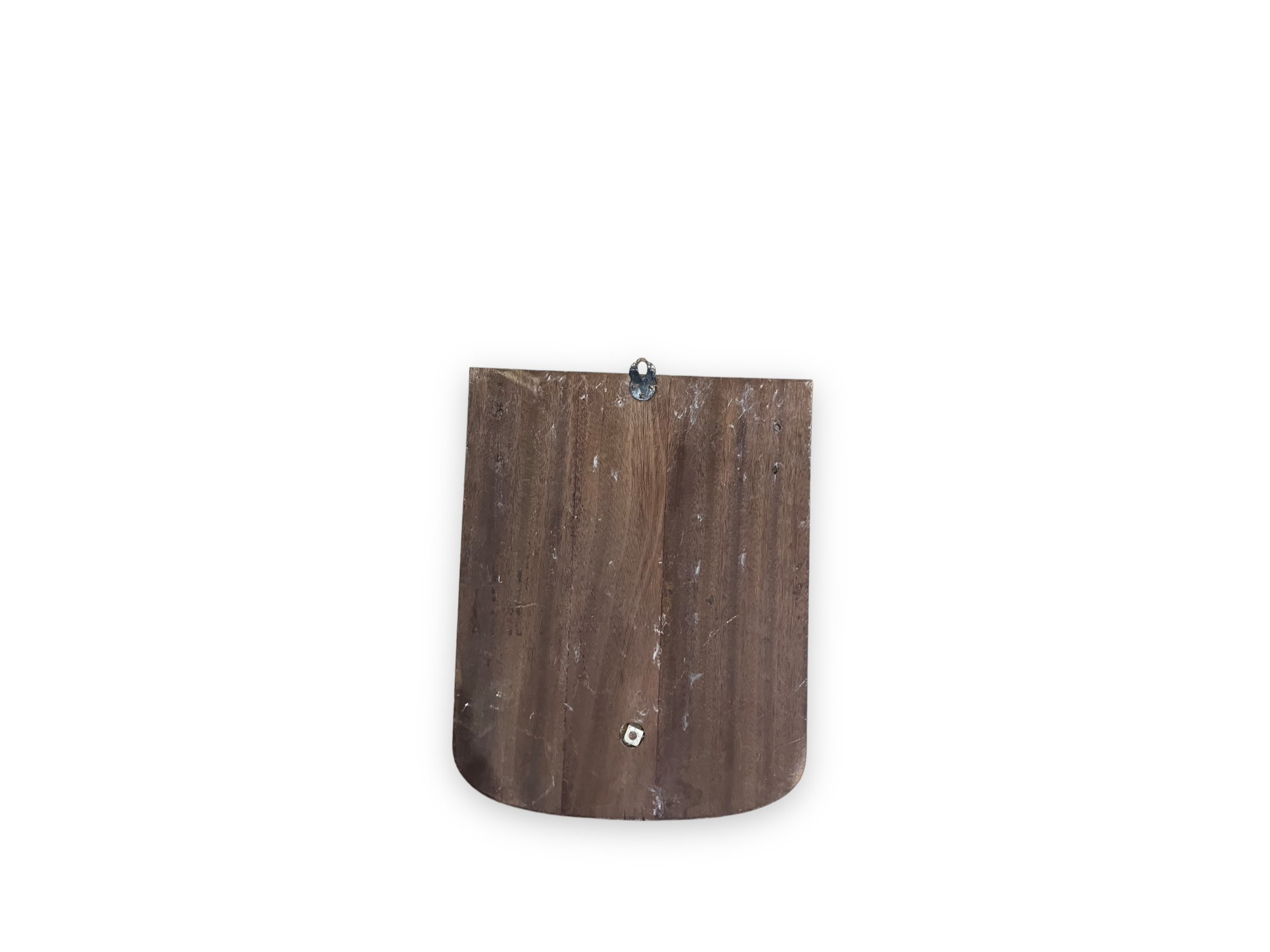 Paire de patères porte-manteau en bois massif et acier brossé années 1950
