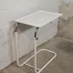 Adjustable side table from the 1970s in white lacquered metal.