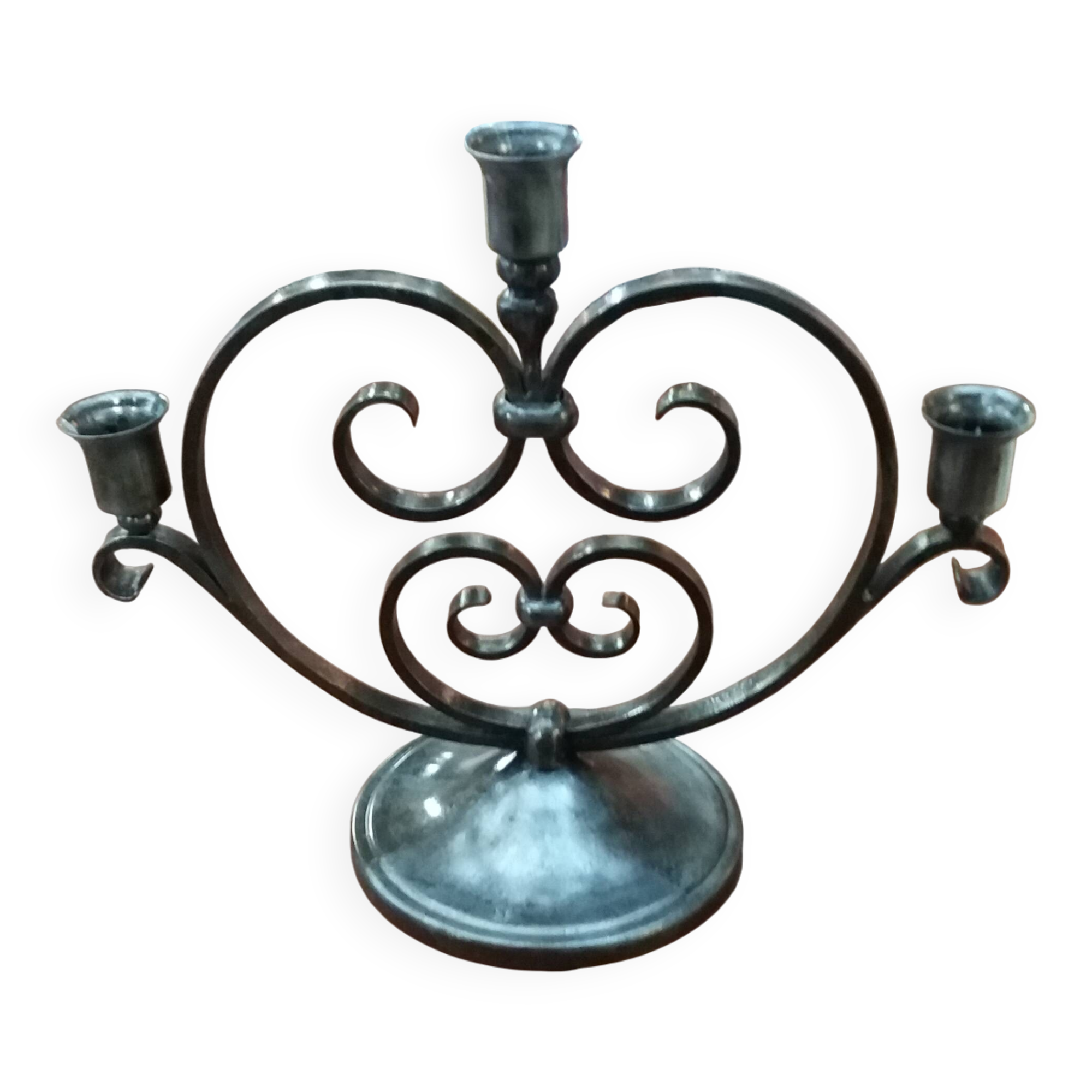 Wrought iron chandelier by Charles Piguet