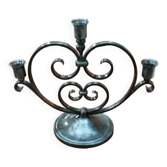 Wrought iron chandelier by Charles Piguet