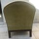 Fauteuil club en velours vert